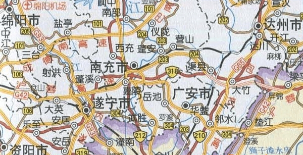 四川省交通图地图