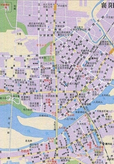 襄阳市区交通图中文版