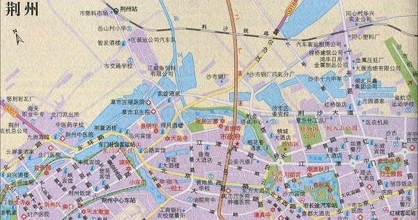荆州旅游交通图