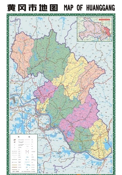 湖北黄冈地图全图