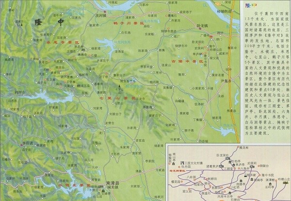 襄阳隆中地图中文版