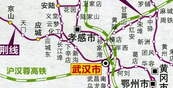 湖北省铁路交通地图