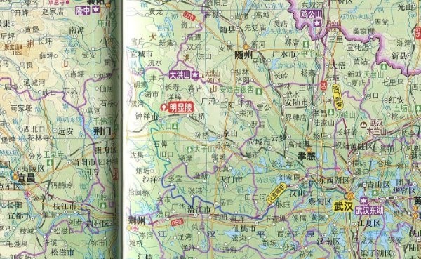 湖北省地形地图全图高清版