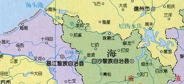 海南地图政区图