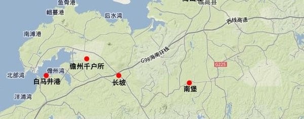 海南岛卫星图