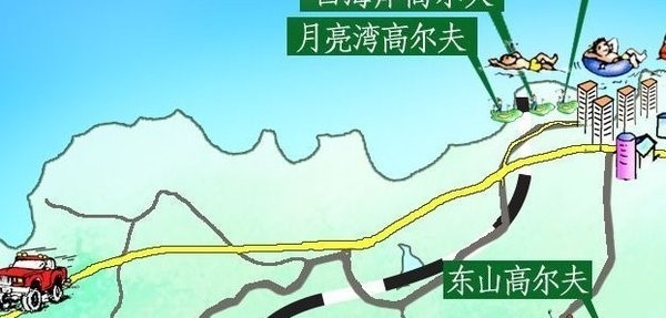 海南省高尔夫球场分布地图