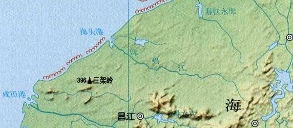 海南岛地形图大图