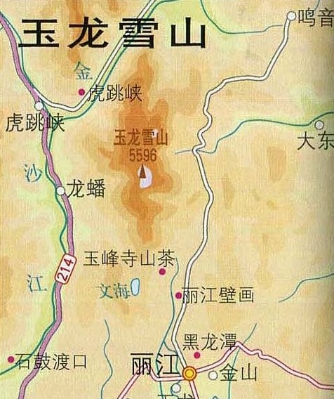 云南玉龙雪山旅游路线图高清版
