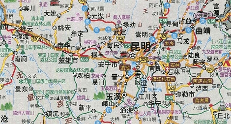 云南自驾游线路图