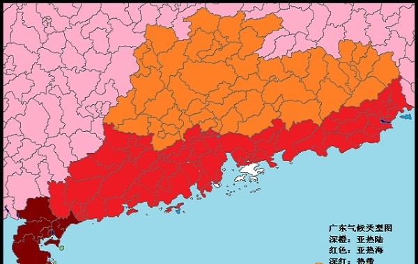广东气候分布图