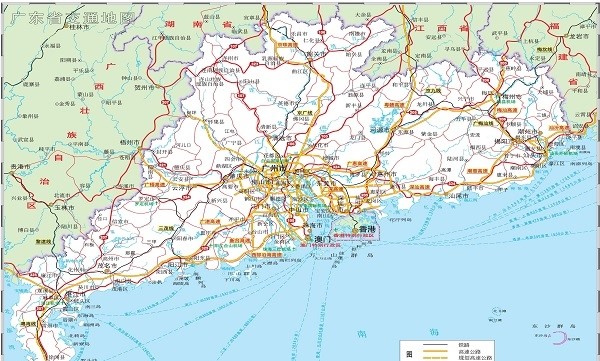 广东省交通地图全图