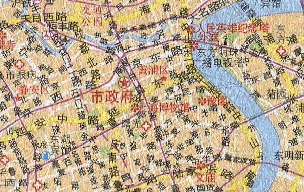 上海城区旅游交通地图