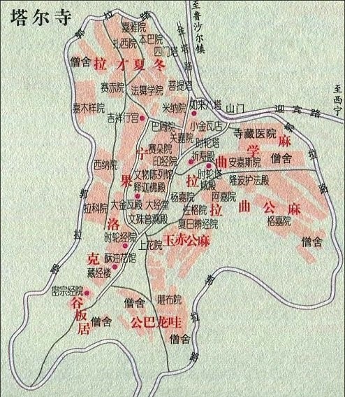 塔尔寺景点导游图