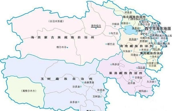 青海省简图电子版