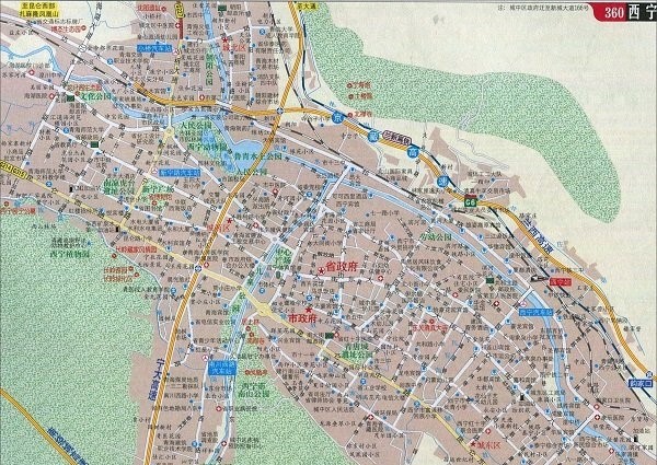 西宁自驾游地图