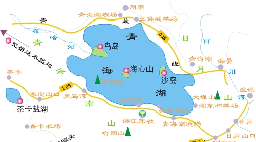 青海湖地图