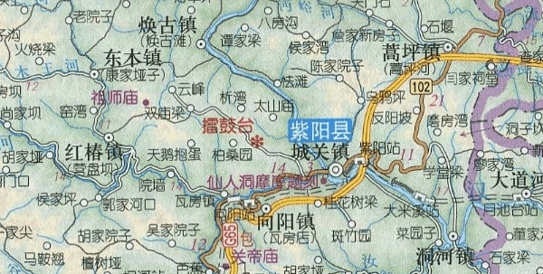 陕西紫阳县地图高清版