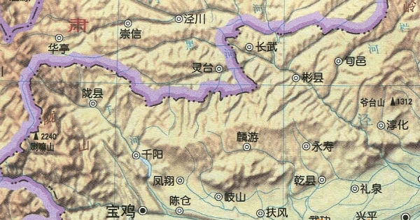 陕西地势图高清版