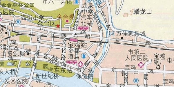 宝鸡地图高清版