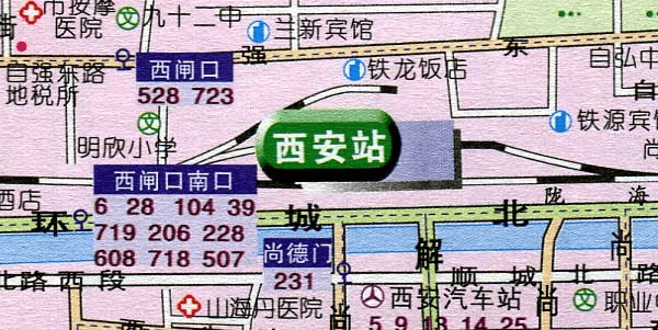 陕西省铁路交通地图