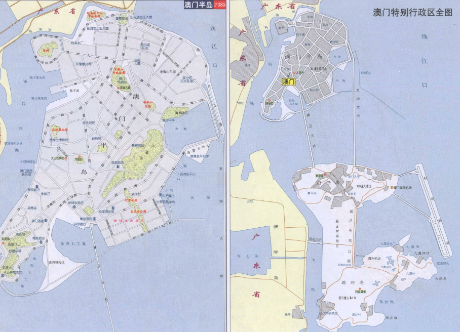 澳门高速公路交通地图高清版