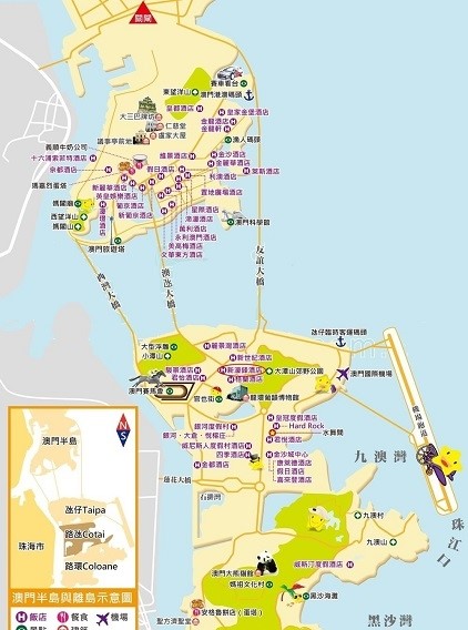 澳门酒店分布图新版