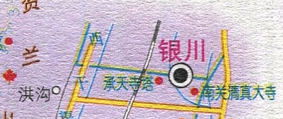 银川到西夏王陵旅游路线地图