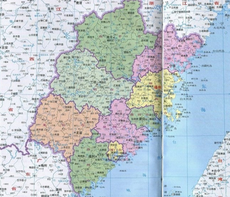 福建省政区图高清全图