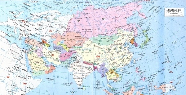亚洲政区地图