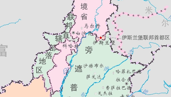 巴基斯坦地图中文版全图
