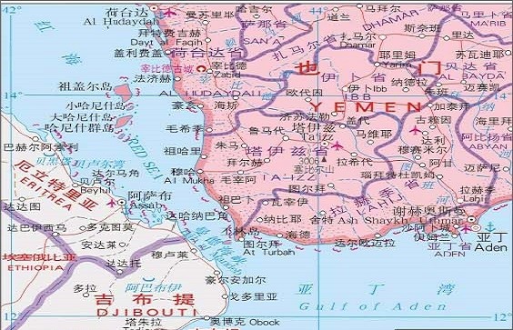 曼德海峡地图高清版