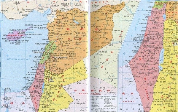 巴勒斯坦地区地图