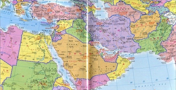 西亚地图高清中文版