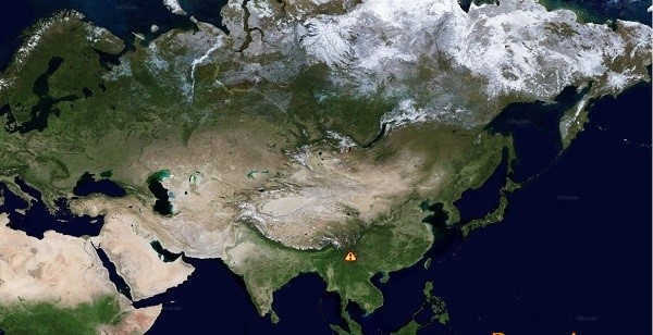 亚洲卫星地图高清中文版