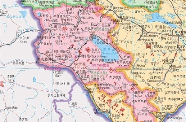 亚美尼亚地图全图高清版