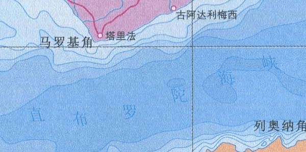 欧洲直布罗陀海峡地图