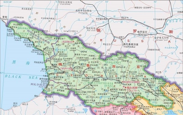 格鲁吉亚高清地图