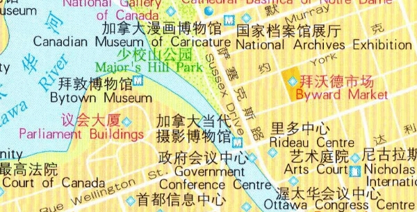 加拿大渥太华地图高清版