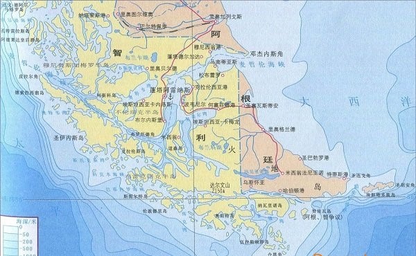 麦哲伦海峡地图