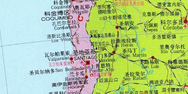 智利地图高清版大图