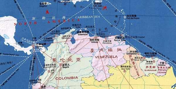 南美洲交通地图