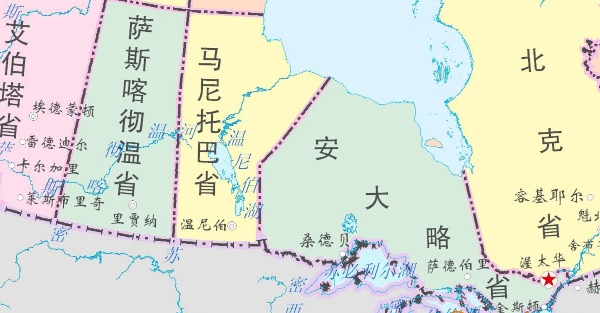 加拿大地图中文版