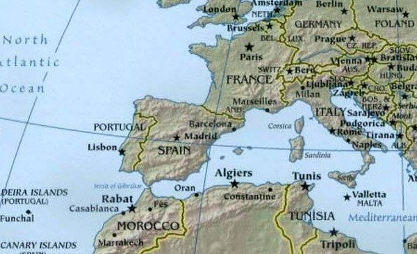 非洲地图英文版高清版大地图