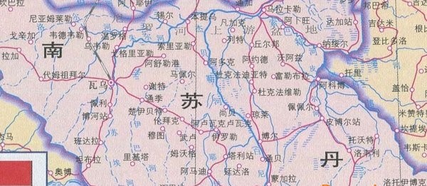 南苏丹旅游地图