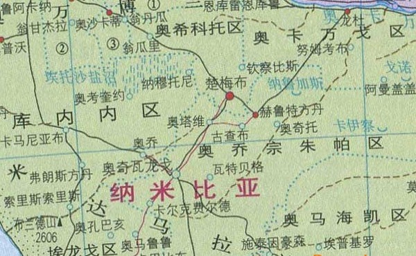 非洲南部地图