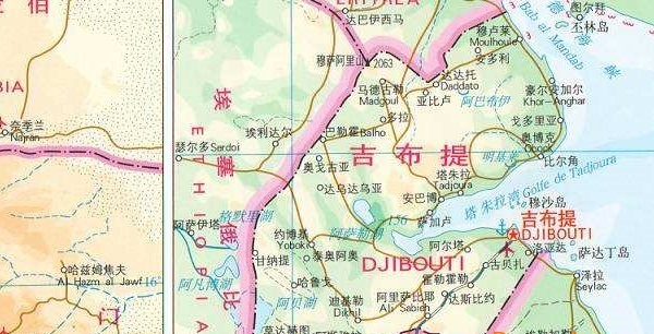 吉布提地图高清版