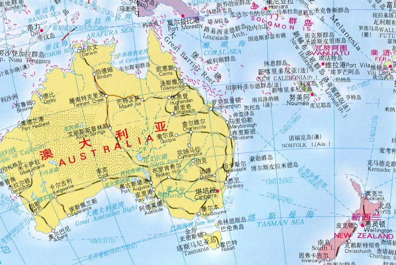 大洋洲岛屿分布图下载