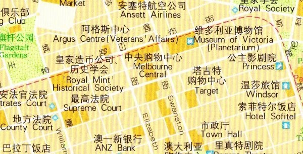 墨尔本地图高清中文版
