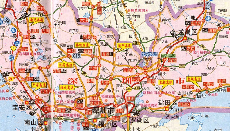2019深圳免费高速图