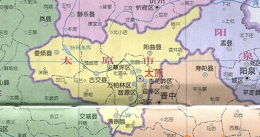 山西省地图精确到县